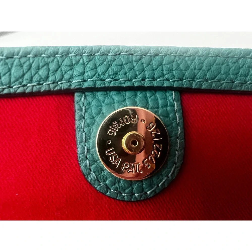 Dooney‎ Bourke Pebble Grain Leather Teal Crossbody Bag Small Purse 1975 - Picture 7 of 9